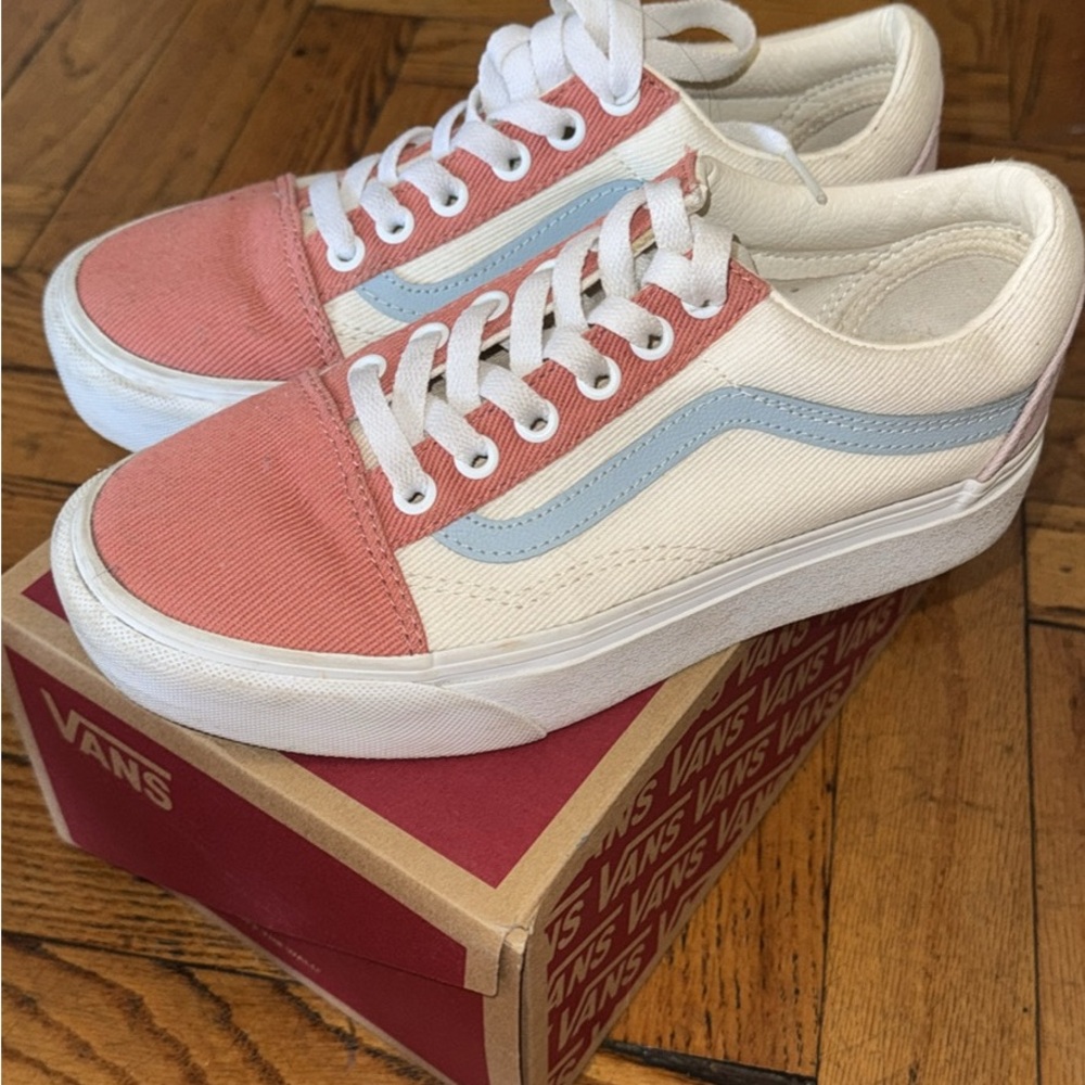 Vans Platform Women's Coral and Cream Sneaker